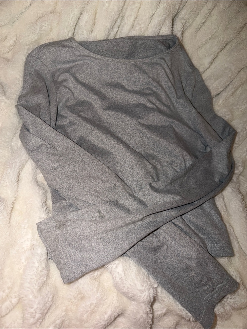 SHEIN Gray Muscle Tee Long Sleeve Top